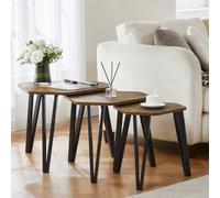 Lassic Vida Designs Brooklyn Nest Of 3 Tables, Dark Wood