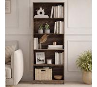 Lassic Vida Designs Cambridge 5 Tier Extra Large Bookcase Freestanding Wooden Storage Shelf Display Unit, White