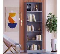 Lassic Vida Designs Cambridge Grey 5 Tier Extra Large Bookcase Freestanding Shelving Unit (H)1750mm (W)600mm (D)240mm