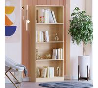 Lassic Vida Designs Cambridge Oak 4 Tier Large Bookcase Freestanding Shelving Unit (H)1400mm (W)600mm (D)235mm