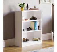 Lassic Vida Designs Cambridge White 3 Tier Low Bookcase Freestanding Shelving Unit (H)750mm (W)600mm (D)240mm