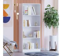 Lassic Vida Designs Cambridge White 4 Tier Large Bookcase Freestanding Shelving Unit (H)1400mm (W)600mm (D)235mm