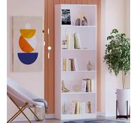 Lassic Vida Designs Cambridge White 5 Tier Extra Large Bookcase Freestanding Shelving Unit (H)1750mm (W)600mm (D)240mm