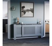 Lassic Vida Designs Chelsea Adjustable Radiator Cover, Dark Grey