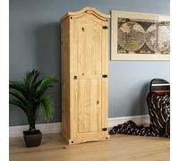 Lassic Vida Designs Corona 1 Door Wardrobe Mexican Solid Waxed Pine (H)1780mm (W)570mm (D)500mm
