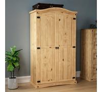 Lassic Vida Designs Corona 2 Door Wardrobe Mexican Solid Waxed Pine (H)1780mm (W)1020mm (D)500mm