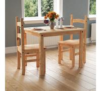 Lassic Vida Designs Corona 2 Seater Dining Set Solid Pine Wood With 2 Chairs