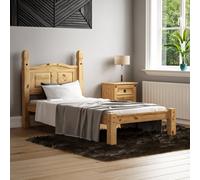 Lassic Vida Designs Corona 3Ft Single Solid Wood Bed Frame Distressed Waxed Pine, Low Foot End, 190 X 90Cm