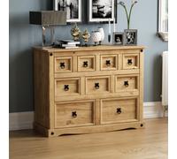 Lassic Vida Designs Corona 4+3+2 Drawer Merchant Chest Mexican Solid Waxed Pine (H)760mm (W)950mm (D)400mm