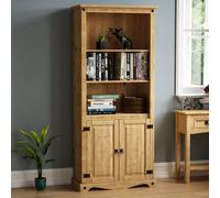 Lassic Vida Designs Corona Solid Pine 2 Door Bookcase Freestanding Shelving Unit (H)1700mm (W)750mm (D)350mm