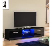 Lassic Vida Designs Cosmo Black 2 Door Led Tv Unit 160Cm Sideboard Cabinet