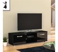 Lassic Vida Designs Cosmo Black 2 Door Tv Unit 140Cm Sideboard Cabinet