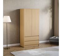 Lassic Vida Designs Denver 2 Door Wardrobe With Drawers, Pine