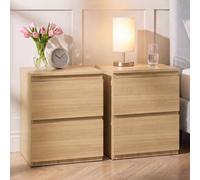 Lassic Vida Designs Denver 2 Drawer Large Bedside Chest Set Of 2, Pine