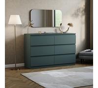 Lassic Vida Designs Denver Green 6 Drawer Chest Of Drawers (H) 770mm (W) 1200mm (D) 400mm