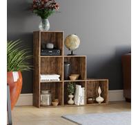 Lassic Vida Designs Durham 6 Cube Staircase Storage Unit, Dark Wood