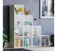 Lassic Vida Designs Durham White 10 Cube Staircase Storage Unit Bookcase Organiser