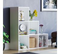Lassic Vida Designs Durham White 6 Cube Staircase Storage Freestanding Bookcase Organiser Unit