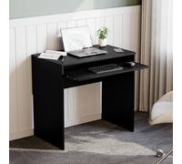 Lassic Vida Designs Huby Black Computer Desk Workstation With Keyboard Tray
