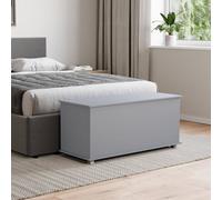 Lassic Vida Designs Leon Storage Ottoman Grey Storage Bench Chest Bedroom Living Room