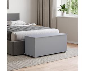Lassic Vida Designs Leon Storage Ottoman Grey Storage Bench Chest Bedroom Living Room