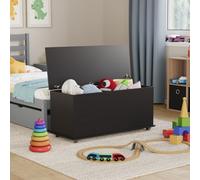 Lassic Vida Designs Leon Toy Box Storage Ottoman, Black
