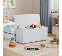 Lassic Vida Designs Leon Toy Box Storage Ottoman, White