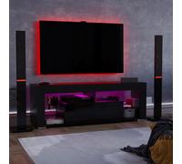 Lassic Vida Designs Luna 2 Drawer Led Tv Unit, Black