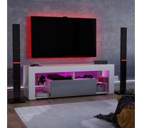 Lassic Vida Designs Luna 2 Drawer Led Tv Unit, White & Grey