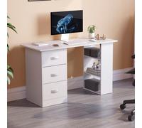 Lassic Vida Designs Mason White Computer Desk With Shelves And 3 Drawers