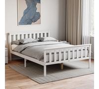 Lassic Vida Designs Milan White 4Ft6 Double Wooden Bed Frame - High Foot End