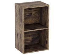 Lassic Vida Designs Oxford 2 Tier Cube Bookcase, Dark Wood