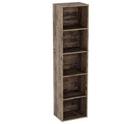 Lassic Vida Designs Oxford 5 Tier Cube Bookcase, Dark Wood