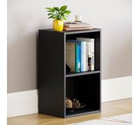 Lassic Vida Designs Oxford Black 2 Tier Cube Bookcase Freestanding Shelving Unit (H)540mm (W)320mm (D)240mm