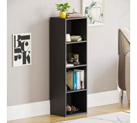 Lassic Vida Designs Oxford Black 4 Tier Cube Bookcase Freestanding Shelving Unit (H)1060mm (W)320mm (D)240mm