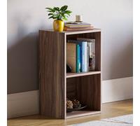 Lassic Vida Designs Oxford Walnut 2 Tier Cube Bookcase Freestanding Shelving Unit (H)540mm (W)320mm (D)240mm
