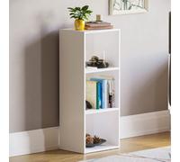 Lassic Vida Designs Oxford White 3 Tier Cube Bookcase Freestanding Shelving Unit (H)800mm (W)320mm (D)240mm