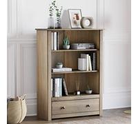 Lassic Vida Designs Panama Solid Pine 1 Drawer Bookcase Freestanding Shelving Unit (H)1100mm (W)800mm (D)350mm