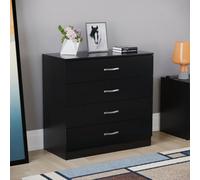 Lassic Vida Designs Riano Black 4 Drawer Chest (H)720mm (W)750mm (D)360mm