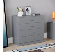 Lassic Vida Designs Riano Grey 4 Drawer Chest (H)720mm (W)750mm (D)360mm