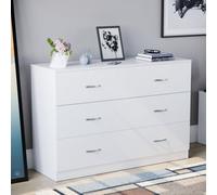 Lassic Vida Designs Riano White 6 Drawer Chest (H)800mm (W)1100mm (D)400mm