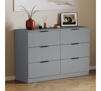 Lassic Vida Designs Trega Grey 6 Drawer Bedroom Chest (H) 800mm X (W) 1110mm X (D) 360mm