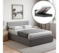 Lassic Vida Designs Veronica Dark Grey Linen Ukfr 4Ft6 Double Ottoman Bed Frame, 190 X 135Cm