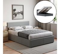Lassic Vida Designs Veronica King Size Ottoman Bed, Light Grey Linen & Gel Memory Foam Pocket Spring Mattress, King