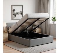 Lassic Vida Designs Veronica Light Grey Linen Ukfr 4Ft6 Double Ottoman Bed Frame, 190 X 135Cm