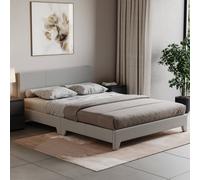 Lassic Vida Designs Victoria Light Grey Linen Ukfr 4Ft6 Double Bed Frame, 190 X 135Cm