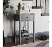 Lassic Vida Designs Windsor Grey 1 Drawer Console Table With Undershelf
