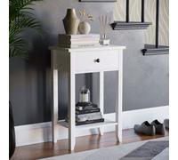Lassic Vida Designs Windsor White 1 Drawer Console Table With Undershelf