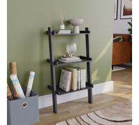 Lassic Vida Designs York Black 3 Tier Ladder Bookcase Freestanding Open Shelf (H)1005mm (W)560mm (D)320mm