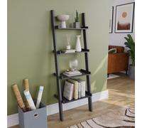 Lassic Vida Designs York Black 4 Tier Ladder Bookcase Freestanding Open Shelf (H)1540mm (W)560mm (D)290mm